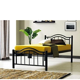 מיטת יחיד מעוצבת דגם בליני גוון שחור
