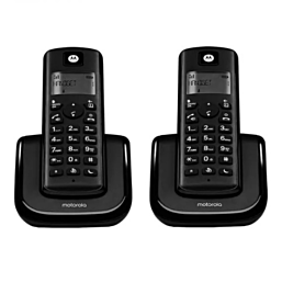 טלפון אלחוטי 2 שלוחות Motorola דגם T202 צבע שחור