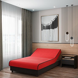 מיטה ברוחב וחצי 120X190 ס"מ Ram Design דגם טיילור בגוון אדום