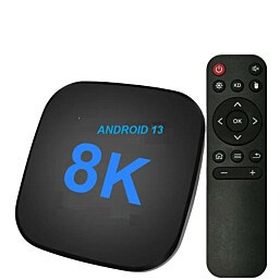 סטרימר  Android TV Box 8K MAX גרסה 13.0  שלט חכם