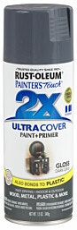 ספריי צבע Rust-Oleum 2X Ultra Cover אפור כהה מבריק