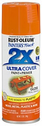 ספריי צבע Rust-Oleum 2X Ultra Cover כתום מבריק
