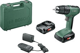 Bosch מברגה/מקדחה רוטטת 18  2 סוללות