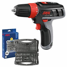 מקדחה/מברגה 12V דגם SKIL 2330סט 40 חלקים