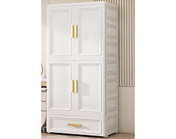 Neat מבית White C ארון אחסון עם 2 תאים ותלייה דגם