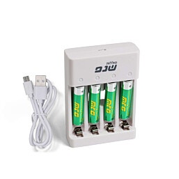 מטען4 סוללות נטענות AA שנפ