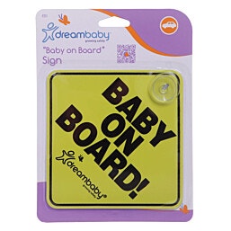 שלט "תינוק באוטו" BABY ON BOARD מבית DREAMBABY