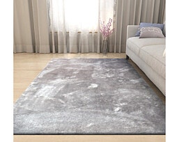290X200 בגוון אפור בהיר Anti slip שטיח שאגי
