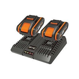 Worx 2 מביתX2A WA3610 20 כפול עם 2 סוללותV מטען