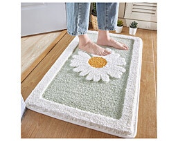 שטיח אמבטיה 45x60 Botanical גוון אפור/ירוק