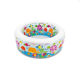 Intex 152 ס"מ דגם 58480 מביתx56 בריכת אקווריום עם תחתית מתנפחת