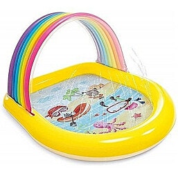 Intex בריכת קשת בענן משפריצה מים דגם 57156 מבית