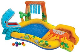 Intex בריכת דינוזאור ענקית כולל מפל מים דגם 57444 מבית