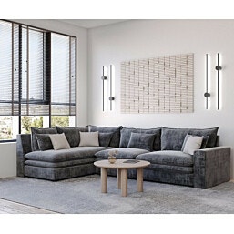 מערכת ישיבה פינתית דגם קלאסה Ram Design צבע אפור
