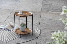 שולחן קפה עם מגש כפול Copper Table גוון נחושת