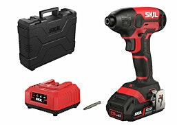 SKIL SD1E3210GA 20 עם 2 סוללות  מטען במזוודה דגםV 140Nm מברגת אימפקט נטענת