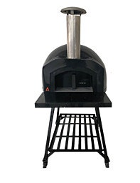 טאבון אבן מקצועי Black 60 כולל עגלת מתכת