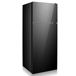 BCD-210 BLK דגם Peerless מקרר מקפיא עליון גימור זכוכית