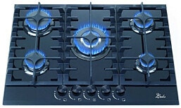 כיריים גז 5 להבות צבע שחור דגם  EF-1100 מבית זק"ש