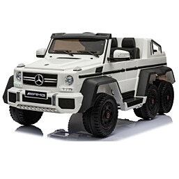 ג'יפ מרצדס G63 מפואר 6 גלגלים 12V צבע לבן