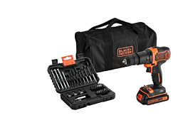 BlackDecker מבית  BDCHD18S32-QW סט מקדחה דופקת עם תיק וסט מקדחים דגם