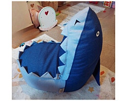 פוף לילדים SHARKI כחול