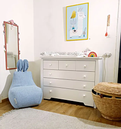 פוף ארנב לילדים דגם Bambini גוון ג'ינס