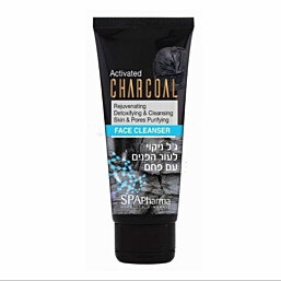 Spa Pharma Charcoal Face cleaner 150 ml גל ניקוי לפנים בשילוב פחם 150 מל