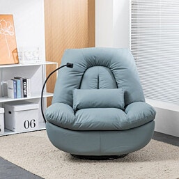 כורסת מסאג עור AIR LEATHER ARIAN כחול שמיים