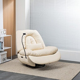 כורסת מסאג עור AIR LEATHER ARIAN שמנת