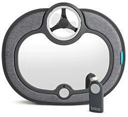 מראה אחורית Breeze עם מאוורר מתכוונן ושלט לצפיה וקירור התינוק במושב בטיחות/סלקל
