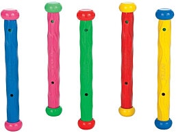 5 מקלות משחק צבעוניים לבריכה