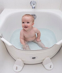 Baby Dam מקטין אמבטיה שהופך אמבט ביתי לאמבט תינוק דגם חדש PLUS - אפור