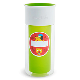 כוס הפלא °360 266מל מבודד ו6מדבקות אישיות-ירוק