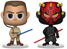 זוג בובות פופ: Darth Maul  Obi Wan Kenobi-דארת מאול ואובי וואן קנובי