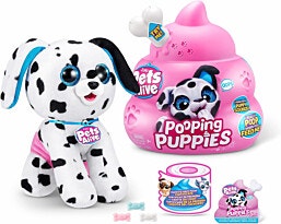 Pets Alive גורי קקי-בובת גור כלבים בהפתעה עם אפקטים קוליים ועושה קקי שמאכילים אותו