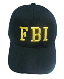 FBI כובע מצחיה שחור עם כיתוב
