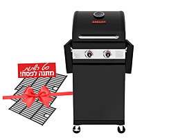 גריל גז 2 מבערים Red heat כולל שני מדפי צד מתקפלים אמגזית