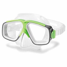 משקפת צלילה לילדים Surf Rider לגיל 8מגומי היפואלרגני עם עדשות פוליקרבונט קשיח-ירוק