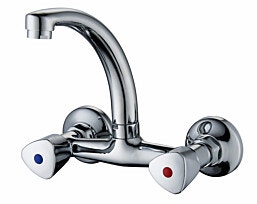 AQUILA כרום ניקל OCEANUS ברז קיר נמוך