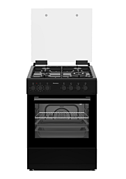 תנור משולב גז 60 פירלס PR 6006 BL-SBF-TRB שחור