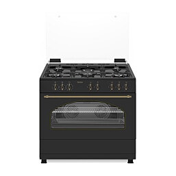 Peerless כפרי שחור PR 9060R BLK ST תנור משולב גז 90 פרמיום פירלס