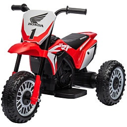 בימבה אופנוע ממונעת דמוי הונדה Honda CRF-450R 6V עם גלגלי עזר מונע התהפכות ואפקטים קוליים-אדום
