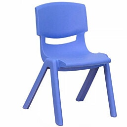 כיסא גן לילדים מפלסטיק מחוזק בצבע כחול