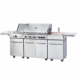 מטבח חוץ Char Grill משולב גריל גז פרימיום KYQ-8250R-SB-XP נירוסטה