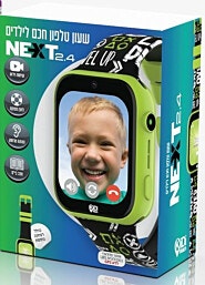 שעון טלפון חכם לילדים קידי ווטש Next 2.4- ירוק/שחור
