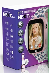 שעון טלפון חכם לילדים קידי ווטש Next 2.4- ורוד/לבן
