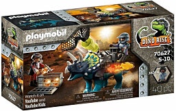 70627 - Playmobil פליימוביל הרפתקאות דינוזאורים: טריסרטופס - הקרב על האבנים האגדיות