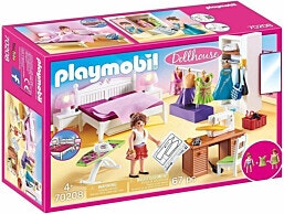 70208 - Playmobil פליימוביל בית בובות חדר שינה הורים ופינת תפירה