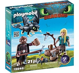 70040 - Playmobil פליימוביל דרקונים: היקאפ ואסטריד עם דרקון תינוק